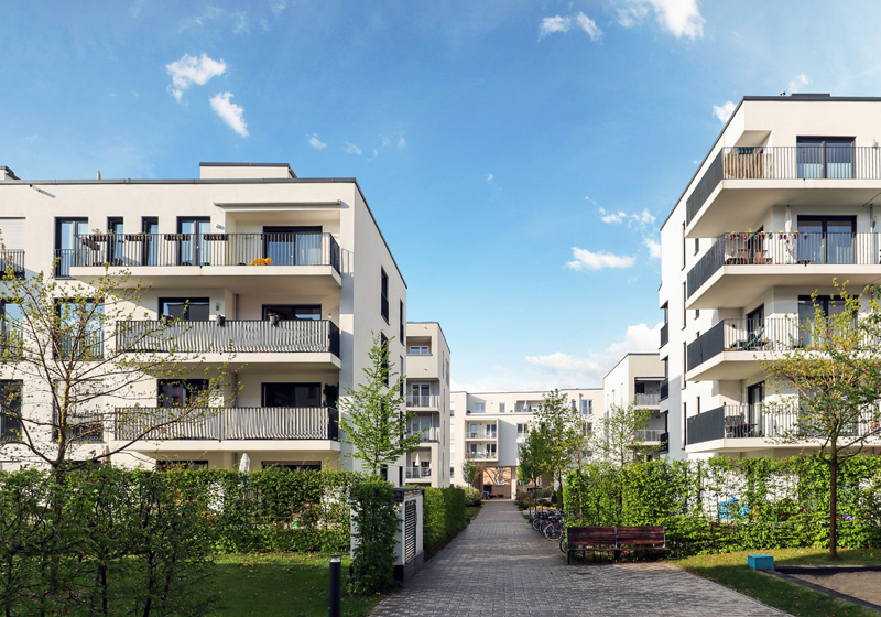 moderne Mehrfamilienhäuser Immobilienverwaltung VZW Hamburg